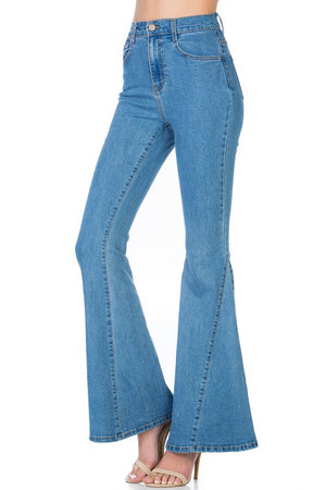 Bella Flare Jeans-Medium Wash