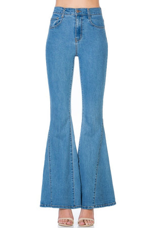 Bella Flare Jeans-Medium Wash