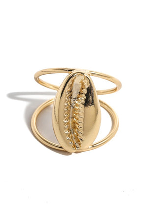 Cowrie Shell Ring-Gold