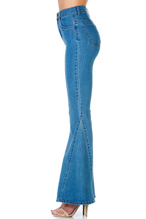Bella Flare Jeans-Medium Wash