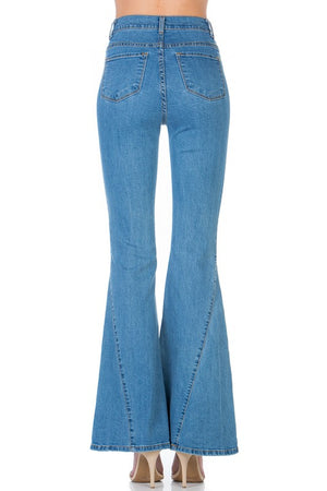Bella Flare Jeans-Medium Wash