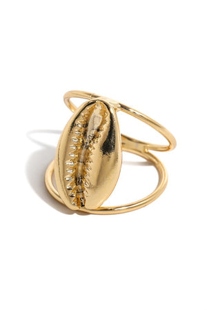 Cowrie Shell Ring-Gold