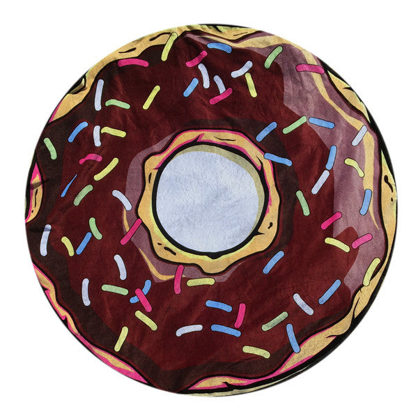Round donut beach towel
